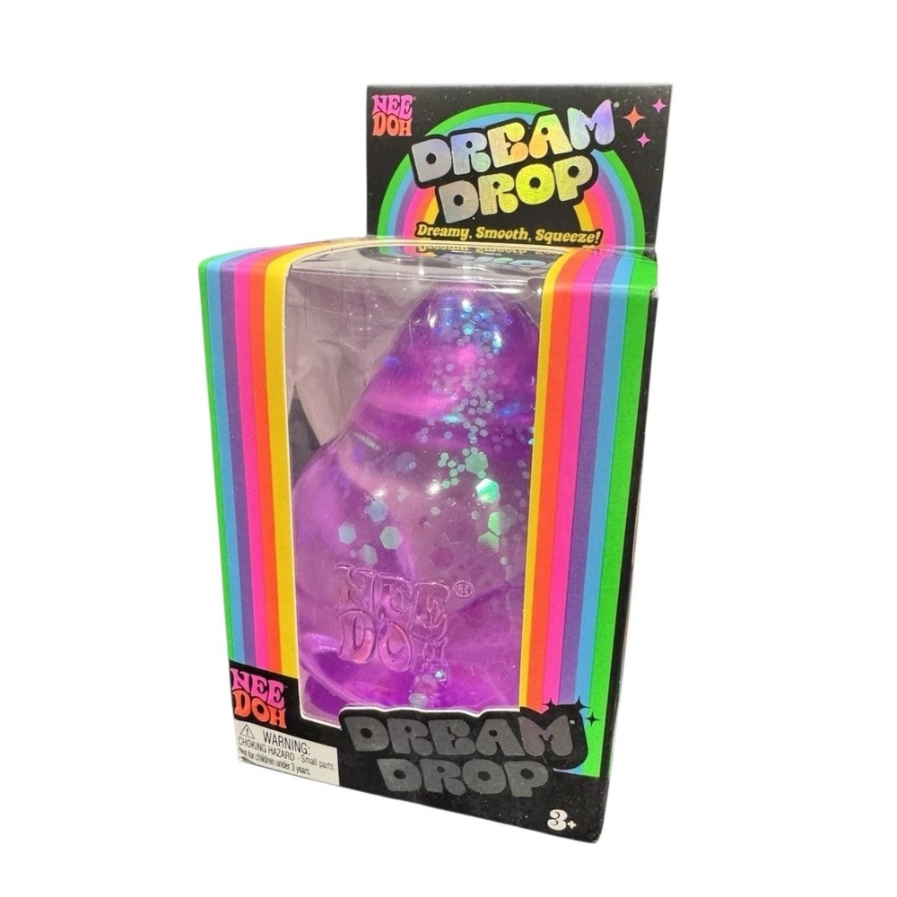 NeeDoh Dream Drop Kids One Size Pink New Glitter Sensory Fidget Squishy Toy